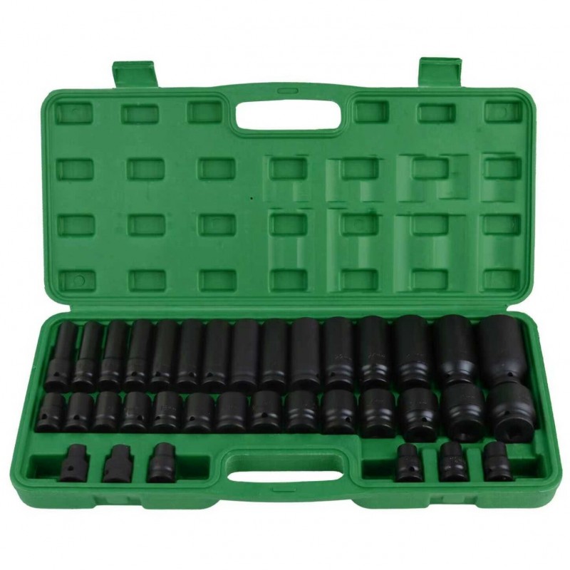 1/ 2" Galvučių smūginių rinkinys 8-32mm 35vnt.