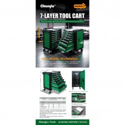 Įrankių spintelė 7-ių stalčių su šoniniu skyriumi Įrankių spintelė 7-ių stalčių su šoniniu skyriumi