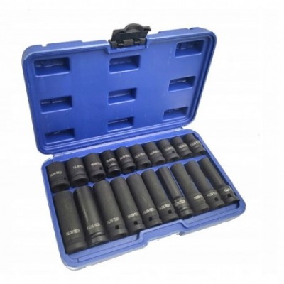 Smūginės galvutės ilgos/trumpos 1/2″, 20 vnt. 10-19mm