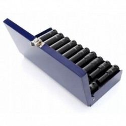 Smūginės galvutės ilgos/trumpos 1/2″, 20 vnt. 10-19mm, metalinis lagaminas
