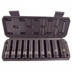 Galvutės smūginės ilgos plonasienės 1/2″, 10 vnt. 10-24mm