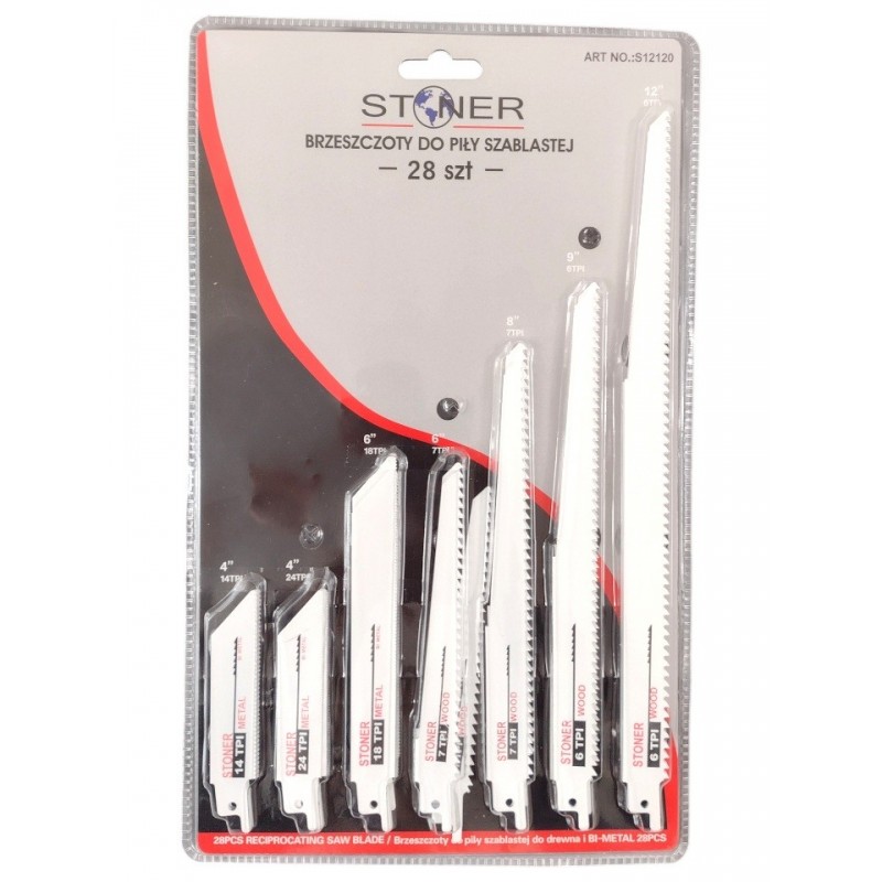 Pjūkliukai stumdomam siaurapjūkliui medžiui ir metalui 28vnt.