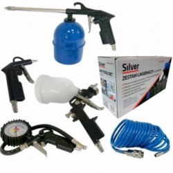 Pneumatinis kompresorių priedų rinkinys 5vnt. + 3vnt angaliai