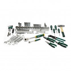 1/ 4" + 1/ 2" Galvučių ir įrankių rinkinys 104vnt.