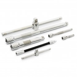 1/ 4" + 1/ 2" Galvučių ir įrankių rinkinys 104vnt.