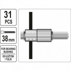 Guolių ir sailentblokų presavimo įrankių rinkinys 31vnt.