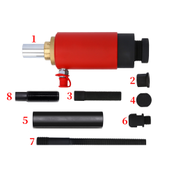 Guolių nuėmimo/ uždėjimo rinkinys su hidrauliniu cilindru ir jungtimis 46vnt.