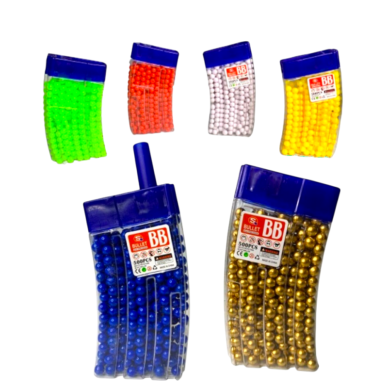 BB 6mm plastikinės kulkos ragelyje - Airsoft ginklams 500vnt
