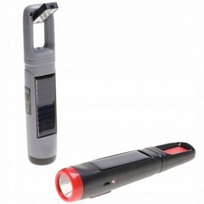 Kompaktiškas įkraunamas led žibintuvėlis 1W, saulės elementas