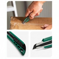 Peilis plastikine rankena su keičiama geležte 9x80mm