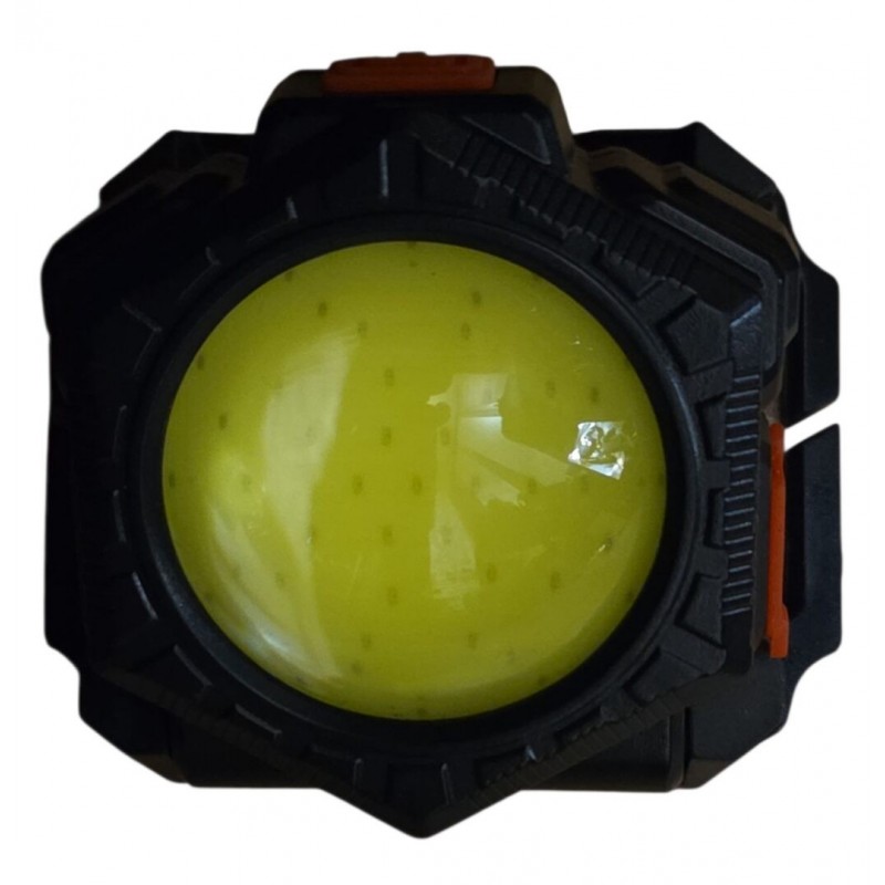 Prožektorius ant galvos, riešo ir pilvo, su raudona šviesa