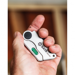 Trapecinis peilis su keičiama geležte užsilenkiantis kompaktiškas 19mm Trapecinis peilis su keičiama geležte užsilenkiantis kompaktiškas 19mm