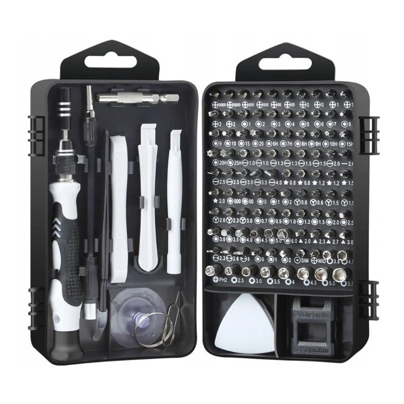 Precizinių antgalių ir bitų rinkinys 115vnt.