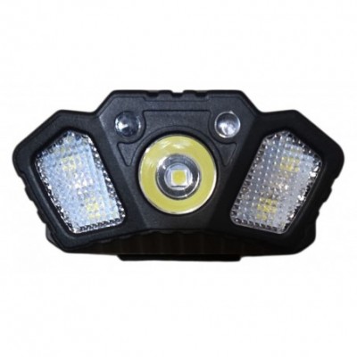 Mini įkraunamas žibintuvėlis ant galvos 1W LED*XPE+4smd diodai, judesio daviklis, raudona šviesa