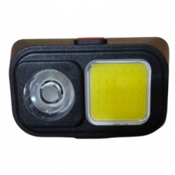 Mažas įkraunamas žibintuvėlis ant galvos 1W LED+ COB diodas kvadratinis