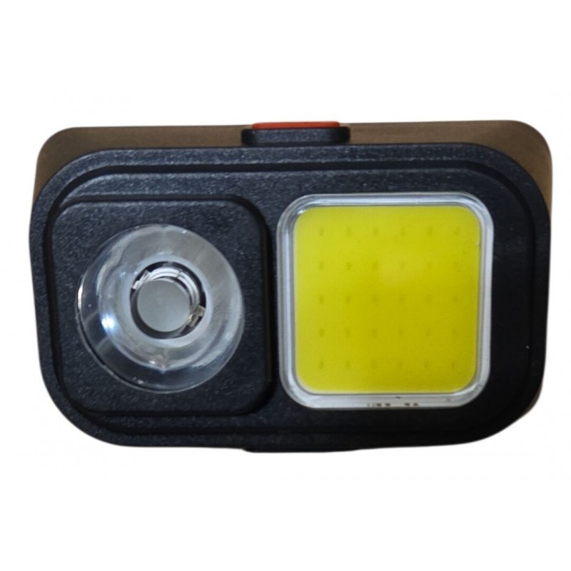 Mažas įkraunamas žibintuvėlis ant galvos 1W LED+ COB diodas kvadratinis