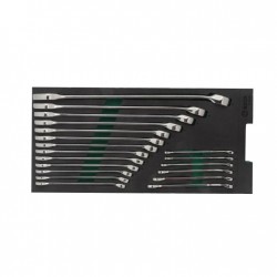 Padėklas. Veržliarakčių kombinuotų rinkinys 19vnt. Padėklas. Veržliarakčių kombinuotų rinkinys 19vnt.