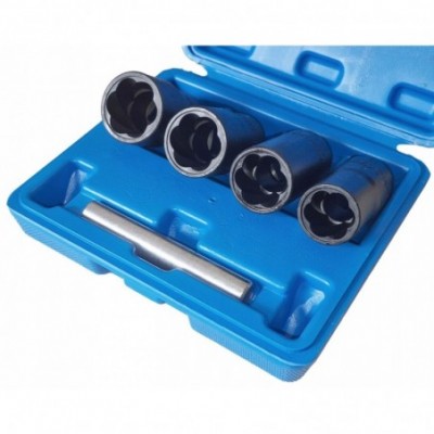 Sugadintų varžtų išsukėjų rinkinys 5vnt., 17-22mm