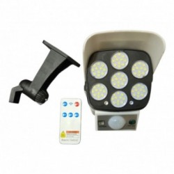 Lauko žibintas 10W, IP66, 77 SMD LED, 1200Lm, judesio daviklis, tamsos sensorius, saules elementas, pultelis