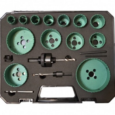 Bi-metall karūnų rinkinys 16vnt, HSS