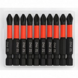 Smūginių magnetinių antgalių PH2 rinkinys 10 vnt.