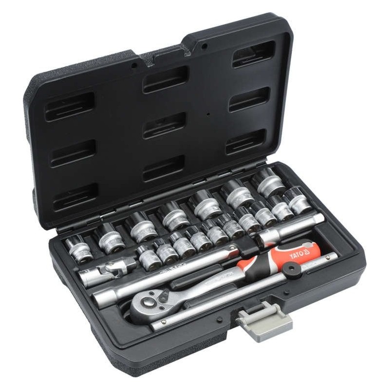 Galvučių su terkšlė komplektas 22vnt, 3/8"(10mm)
