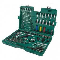 1/ 4'' + 3/ 8'' + 1/ 2'' Galvučių ir raktų rinkinys 190vnt. 6-kampės