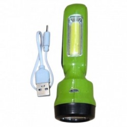 Praktiškas mažas LED žibintuvėlis 1W +3W šoninis COB LED, su saulės baterija