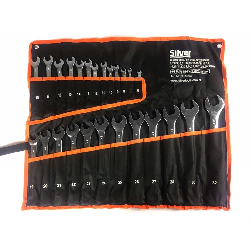 Kombinuotų raktų rinkinys 25d. 6-32mm