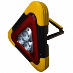 Didelis įspėjamasis trikampis, pakraunamas, saulės baterija