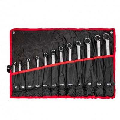 Kilpinių raktų rinkinys 6×7-30×32 mm, 12 vnt.