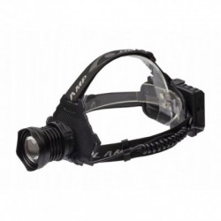 Labai galingas prožektorius ant galvos, P90 šviesos diodas, ZOOM, 3x baterijos