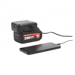 Daugiafunkcinis saulės panelės įkroviklis WORCRAFT akumuliatoriams 50W