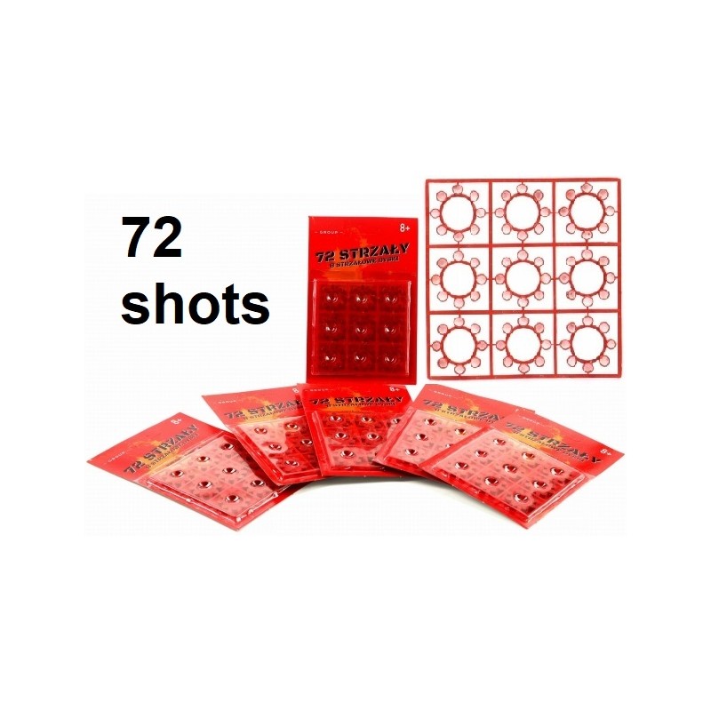 Garsiniai pistonai - garsinės kulkos 72 šūviai - Euro caps šoviniai