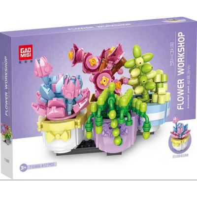 LEGO stiliaus gėlių...