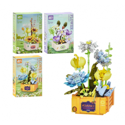 LEGO stiliaus gėlių...