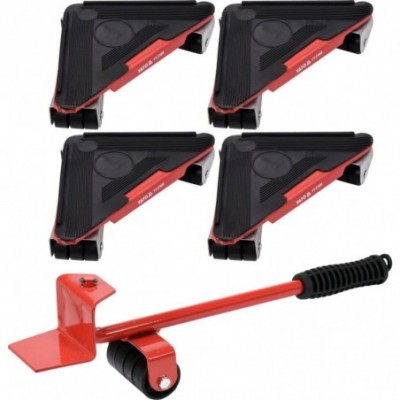 Metalinių pakėlimo ir pervežimo platformų rinkinys baldams ir kitiems kroviniam