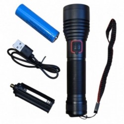 Profesionalus prožektorius įkraunamas su CREE XHP99, viena funkcija įjungti/išjungti.