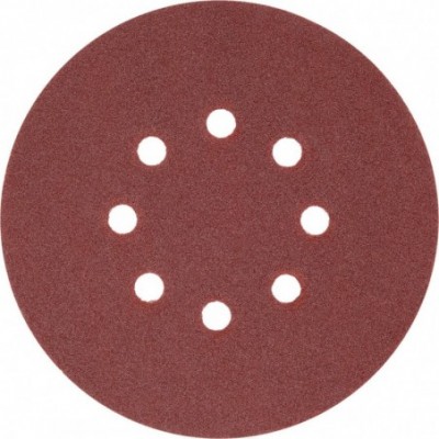 Šlifavimo popierius 150mm apvalus su skylėmis P120, 50 vnt.