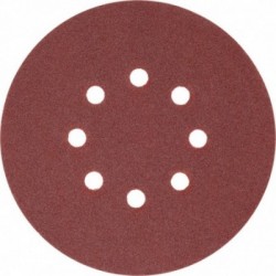 Šlifavimo popierius 150mm apvalus su skylėmis P120, 50 vnt.