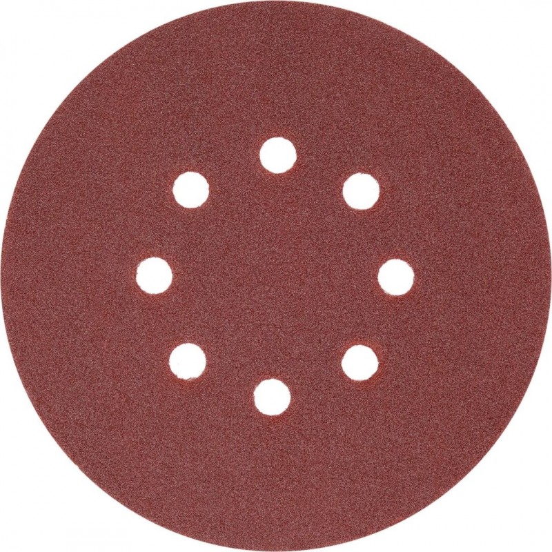 Šlifavimo popierius 150mm apvalus su skylėmis P120, 50 vnt.