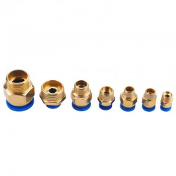 Greito jungimo vožtuvų su sriegiais rinkinys (4 - 16mm)(1/ 8"+1/ 4"+1/ 2") 72vnt.