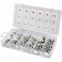 Srieginių kniedžių rinkinys M3-M10, aliuminės, 150vnt.
