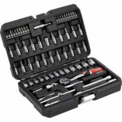 Galvučių ir bitukų rinkinys 1/4" 68 vnt.