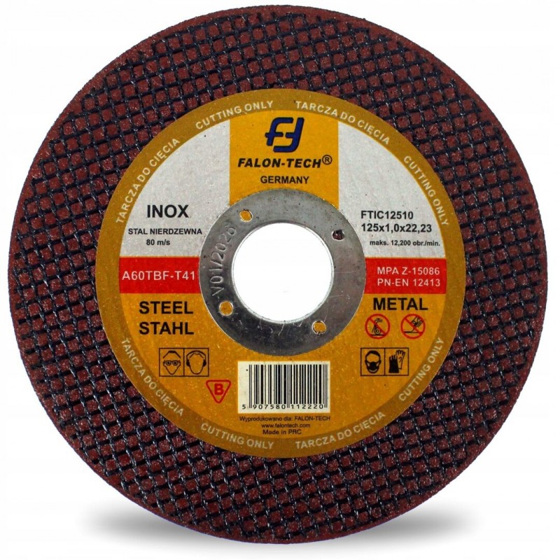 Pjovimo diskeliai 125*1,0*22,23mm, nerūdijančiam plienui