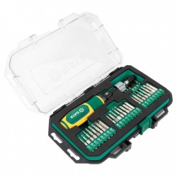 1/ 4" Dinometrinio atsuktuvo 1-6Nm ir keičiamų antgalių rinkinys plok.,PZ,PH,torx 33vnt.