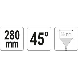 Replės skardos lankstymui, lenkti 45°, 280mm