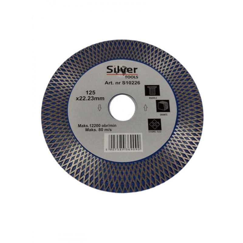 Deimantinis diskas akmens masės gaminių šlifavimui ir nuožulninimui 125 * 1,8 x 22,23 mm