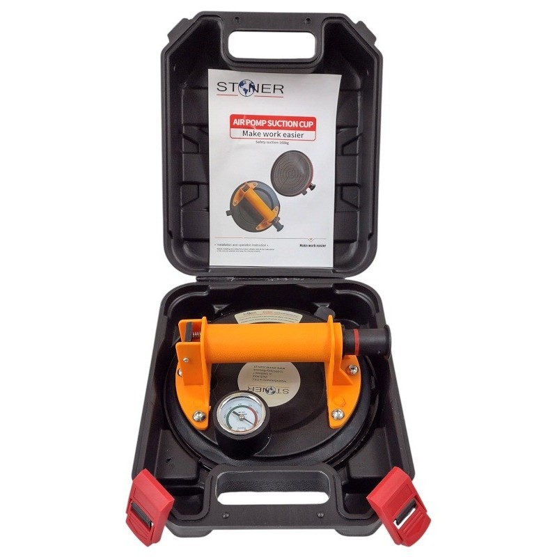 Vakuuminis prisisiurbiantis kėliklis/traukiklis su pompa su manometru iki 190kg