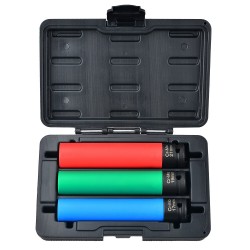 1/ 2'' Prailgintų smūginių galvučių rato raktams rinkinys 3vnt. L 150mm